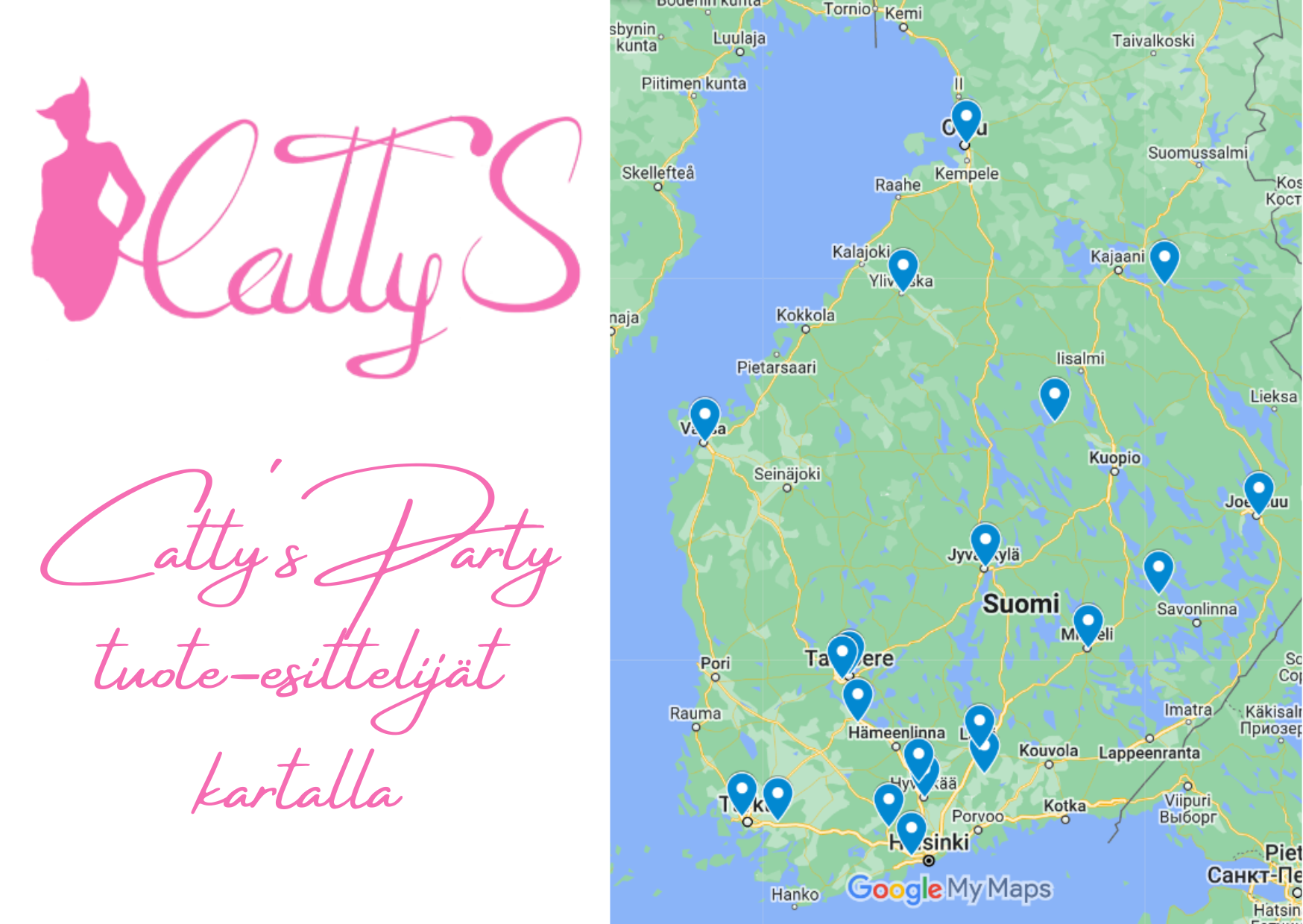 Catty´s Party edustajat kartalla