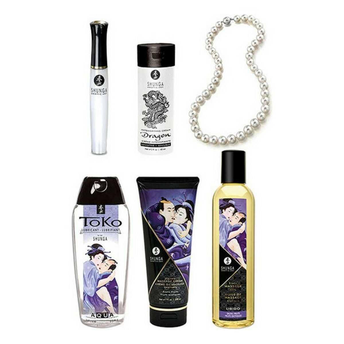 Shunga Carnal Pleasures -setti (6 kpl)