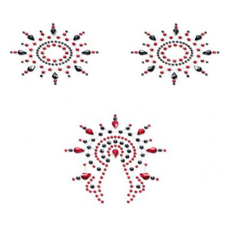 Gloria-set, svart & rött Mystim (3 pcs)